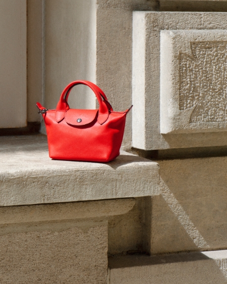 A red leather purse