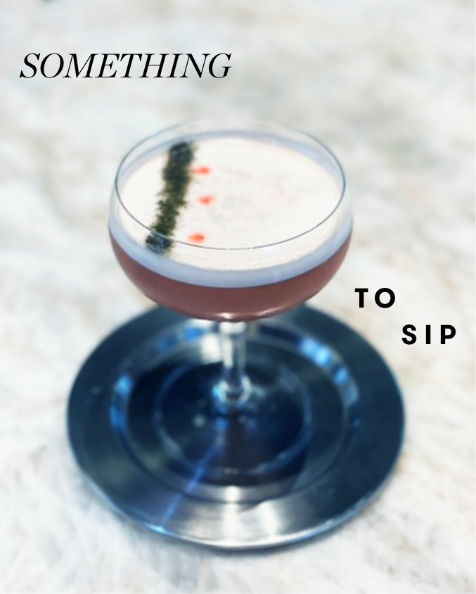 Cocktail on marble tabletop at DBGB in CityCenterDC