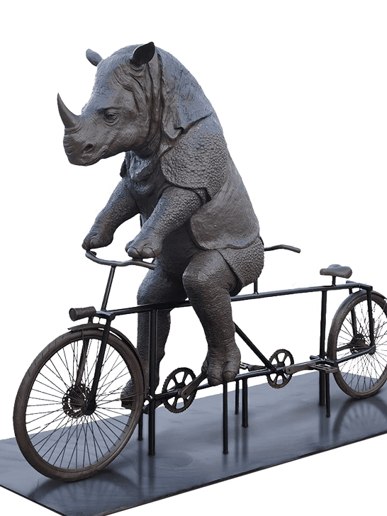 The Javan Rhino Races on the Bicycle