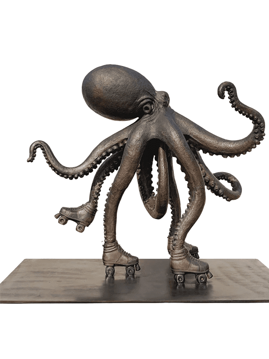 The Octopus Races on Roller Skates